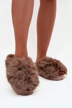 Online Boto Futrzane Kapice Damskie Kapibary Brązowe Pravelle