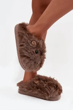 Online Boto Futrzane Kapice Damskie Kapibary Brązowe Pravelle