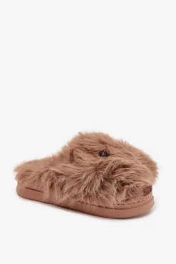 Damskie Boto Futrzane Kapice Damskie Kapibary Khaki Pravelle