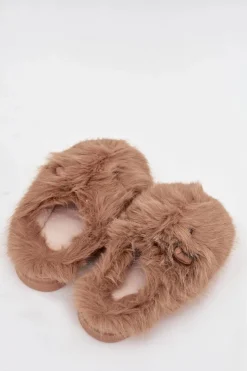 Damskie Boto Futrzane Kapice Damskie Kapibary Khaki Pravelle