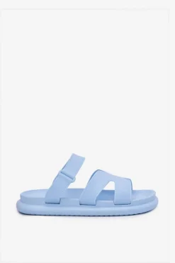 Boto Klapki Na Platformie|Klapki Damskie Klasyczne*Gumowe Klapki Damskie Z Paskiem e Tavirae Niebieski