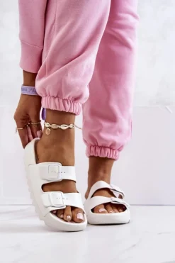 Boto Klapki Na Platformie|Klapki Damskie Klasyczne*Gumowe Klapki Na Platformie Białe Westie