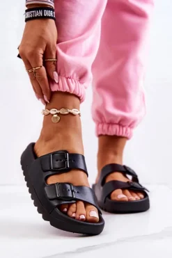 Boto Klapki Na Platformie|Klapki Damskie Klasyczne*Gumowe Klapki Na Platformie Czarne Westie