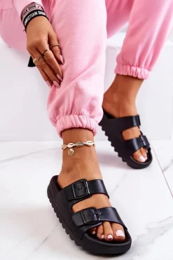 Boto Klapki Na Platformie|Klapki Damskie Klasyczne*Gumowe Klapki Na Platformie Czarne Westie