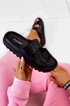 Boto Klapki Na Platformie|Klapki Damskie Klasyczne*Gumowe Klapki Na Platformie Czarne Westie