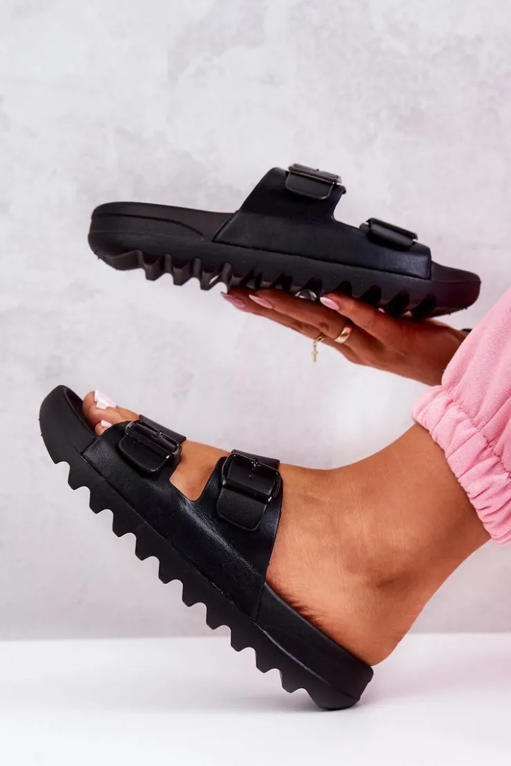 Boto Klapki Na Platformie|Klapki Damskie Klasyczne*Gumowe Klapki Na Platformie Czarne Westie