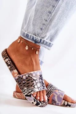 ZAXY Klapki Sportowe|Klapki Damskie Klasyczne*Gumowe Pachnące Klapki JJ285098 Czarno-Beżowe