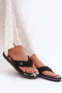 Damskie Big Star Shoes Japonki Klapki Damskie Piankowe Big Star RR274A111 Czarne