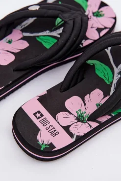 Damskie Big Star Shoes Japonki Klapki Damskie Piankowe Big Star RR274A111 Czarne