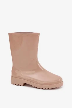 Damskie Boto Kalosze Damskie Beżowe Elvara