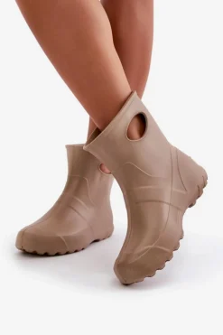 Hot Boto Kalosze Damskie Wodoszczelne LEMIGO GARDEN 752 Camel