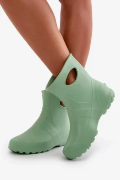 Damskie Boto Kalosze Damskie Wodoszczelne LEMIGO GARDEN 752 Miętowe