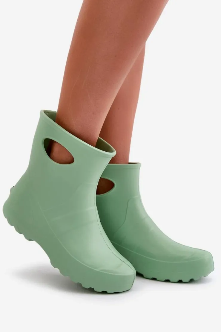 Damskie Boto Kalosze Damskie Wodoszczelne LEMIGO GARDEN 752 Miętowe