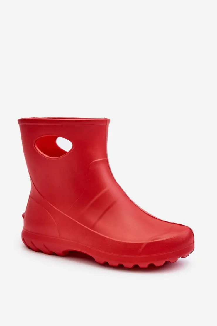 New Boto Kalosze Damskie Wodoszczelne LEMIGO GARDEN 752 Czerwone