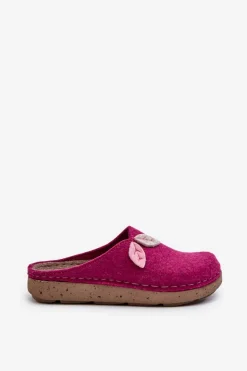 INBLU Kapcie Klasyczne|Klapki Damskie Klasyczne*Kapcie Damskie Filcowe ED000013 Fuksja