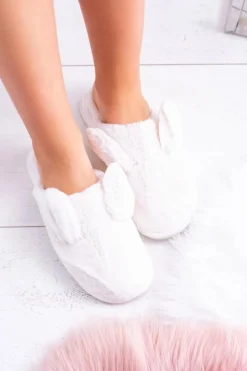 Damskie Boto Kapcie Damskie Króliki z Uszami Białe Alabama