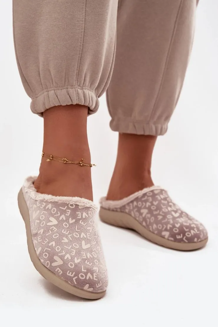 Damskie INBLU Kapcie Damskie Love ET000032 Beżowe