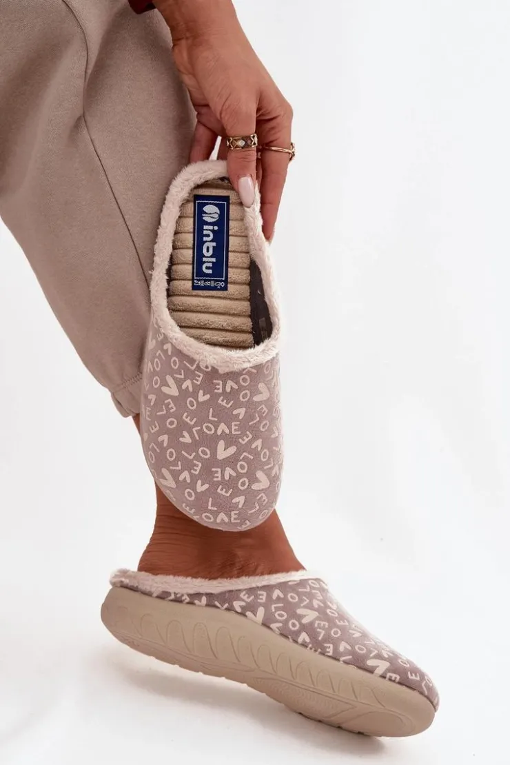 Damskie INBLU Kapcie Damskie Love ET000032 Beżowe