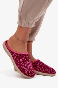INBLU Kapcie Klasyczne|Klapki Damskie Klasyczne*Kapcie Damskie Love ET000032 Różowe Różowy