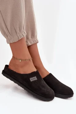 Online INBLU Kapcie Damskie Obuwie Domowe CS000045 Czarne Czarny