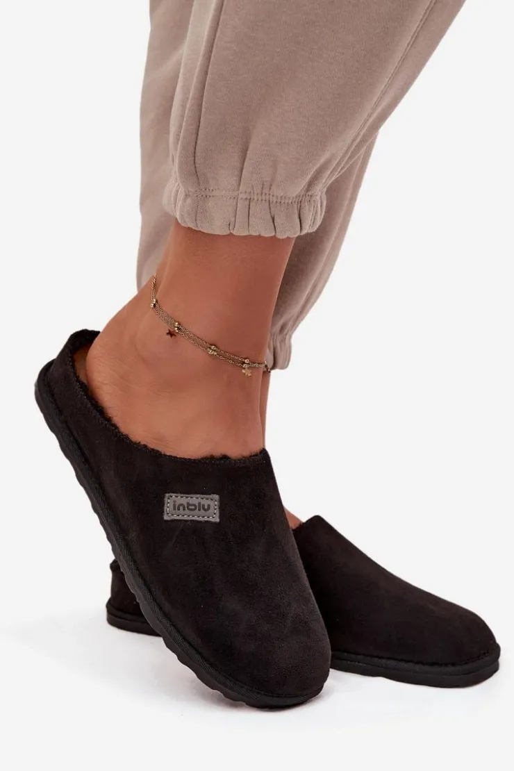 Online INBLU Kapcie Damskie Obuwie Domowe CS000045 Czarne Czarny