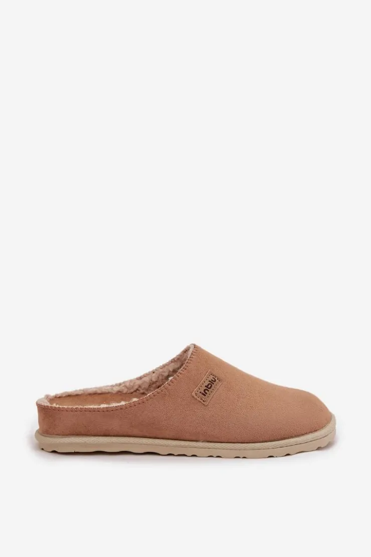 INBLU Kapcie Klasyczne|Klapki Damskie Klasyczne*Kapcie Damskie Obuwie Domowe CS000045 Camel Brązowy