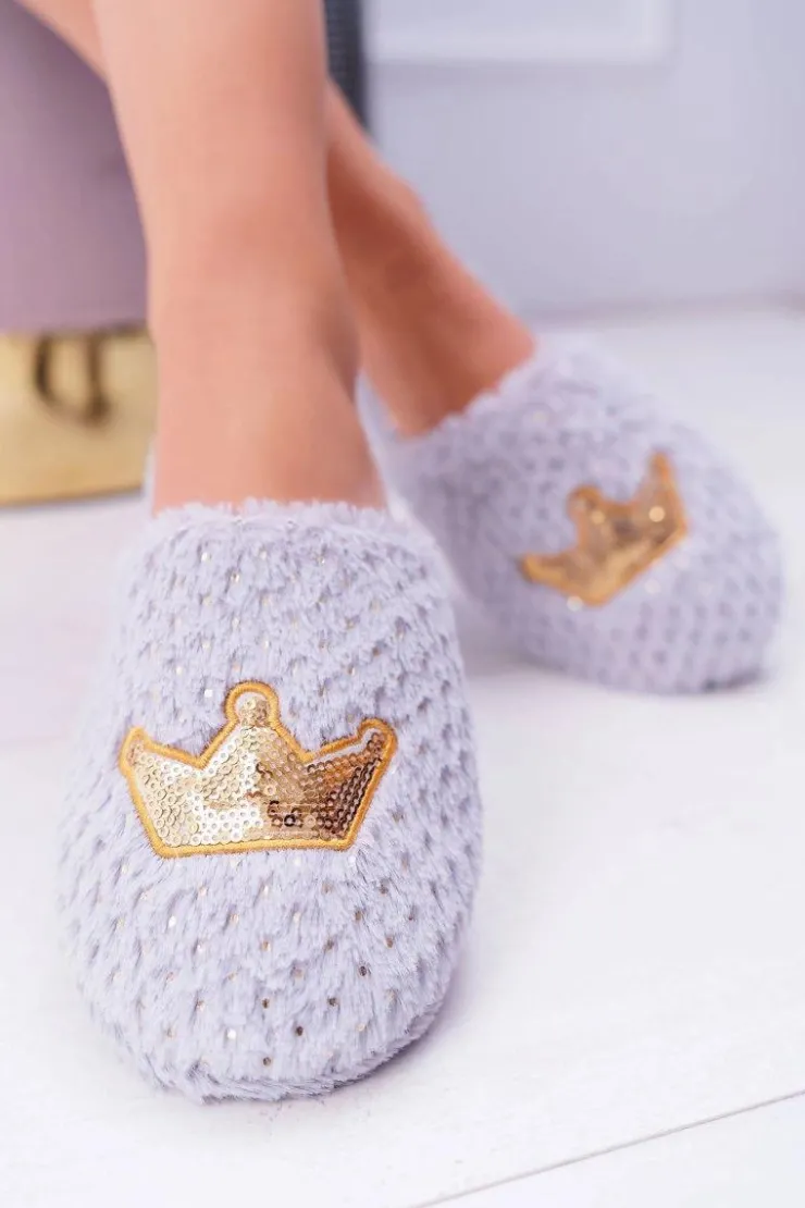 Boto Kapcie Damskie SOXO Złota Korona Szare