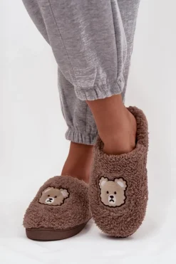 Damskie Boto Kapcie Damskie Z Futerkiem Typu Baranek I Misiem Czekoladowe Temiena