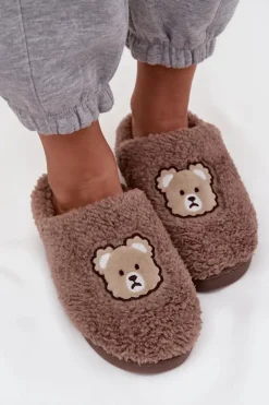 Damskie Boto Kapcie Damskie Z Futerkiem Typu Baranek I Misiem Czekoladowe Temiena