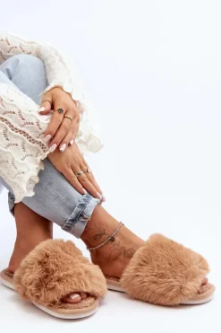 Boto Kapcie Klasyczne|Klapki Damskie Klasyczne*Kapcie Damskie Z Futerkiem Beżowe Vienitta