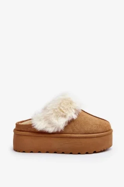 Damskie Boto Kapcie Śniegowce Damskie Na Grubej Podeszwie Camel Starlyn