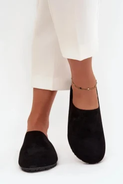 Damskie Boto Klapki Chodaki Damskie Na Platformie Czarne Sylviane