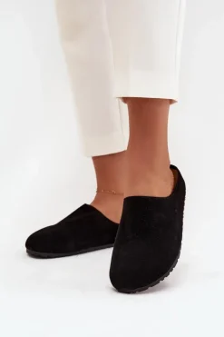 Damskie Boto Klapki Chodaki Damskie Na Platformie Czarne Sylviane