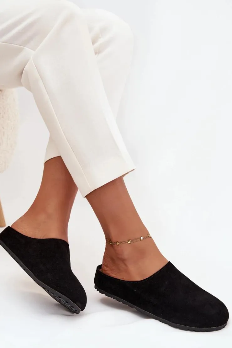 Damskie Boto Klapki Chodaki Damskie Na Platformie Czarne Sylviane