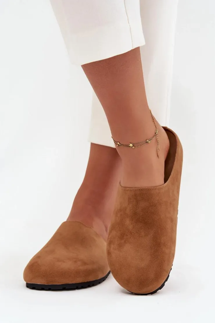 Discount Boto Klapki Chodaki Damskie Na Platformie Camel Sylviane Brązowy