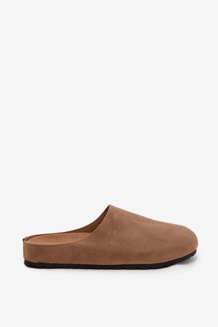 Boto Kapcie Klasyczne|Klapki Korkowe*Klapki Chodaki Damskie Na Platformie Ciemnobeżowe Sylviane Beżowy