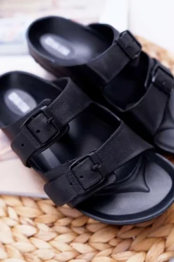 Damskie Big Star Shoes Klapki Damskie Big Star Czarne AA274A156