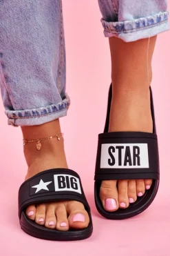 Big Star Shoes Klapki Sportowe|Klapki Damskie Big Star*Klapki Damskie Big Star Czarne DD274A266 Czarny