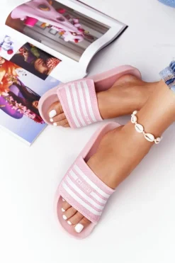 Big Star Shoes Klapki Sportowe|Klapki Damskie Big Star*Klapki Damskie Big Star FF274A352 Różowe