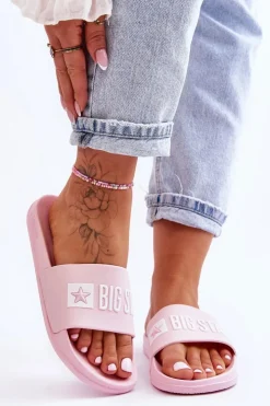 Damskie Big Star Shoes Klapki Damskie Big Star FF274A201 Różowe