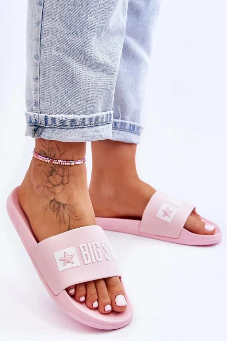 Damskie Big Star Shoes Klapki Damskie Big Star FF274A201 Różowe