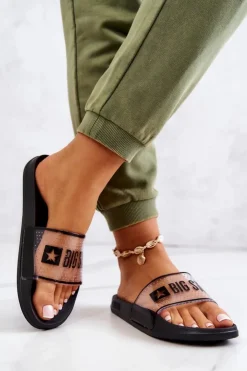 Clearance Big Star Shoes Klapki Damskie Big Star JJ274639 Czarne