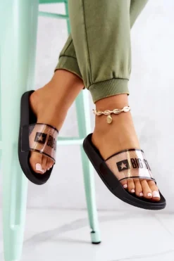 Clearance Big Star Shoes Klapki Damskie Big Star JJ274639 Czarne