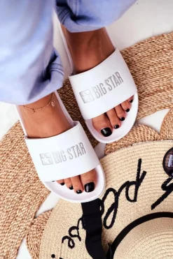 Big Star Shoes Klapki Damskie Big Star|Klapki Damskie Klasyczne*Klapki Damskie Big Star Klasyk Białe GG274044
