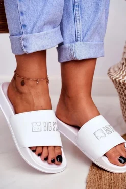 Big Star Shoes Klapki Damskie Big Star|Klapki Damskie Klasyczne*Klapki Damskie Big Star Klasyk Białe GG274044