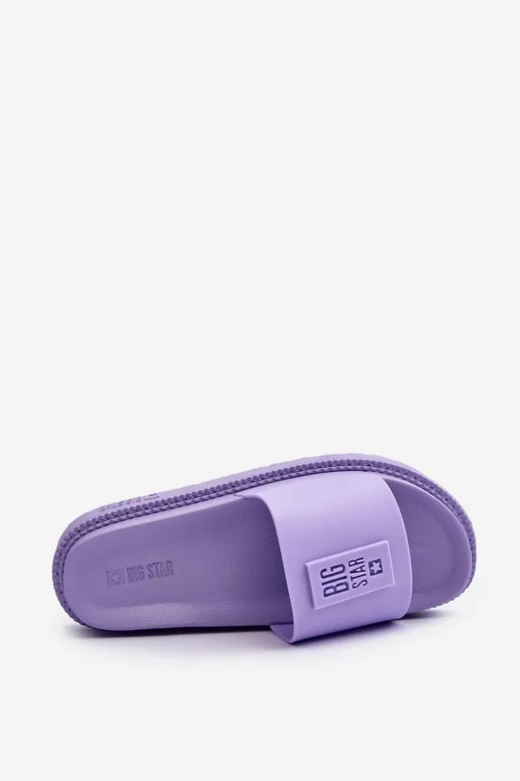 Big Star Shoes Klapki Damskie Big Star LL274426 Fioletowe