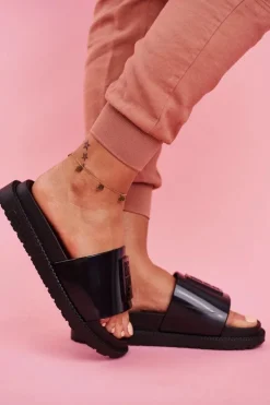 Big Star Shoes Klapki Sportowe|Klapki Damskie Big Star*Klapki Damskie Big Star na Platformie Czarne FF274813