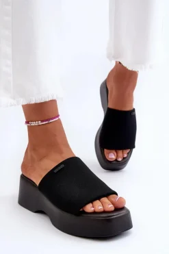 Clearance Big Star Shoes Klapki Damskie Big Star NN274021 Czarne