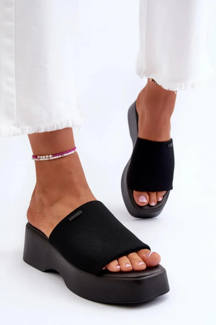 Clearance Big Star Shoes Klapki Damskie Big Star NN274021 Czarne