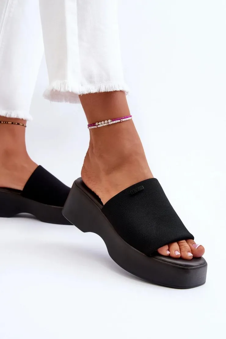 Clearance Big Star Shoes Klapki Damskie Big Star NN274021 Czarne